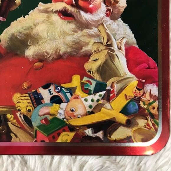 NWOT Set of 2 Vintage Coca-Cola Santa and Sweet Kids Tin Trivet and Wall Plaque - Picture 9 of 12
